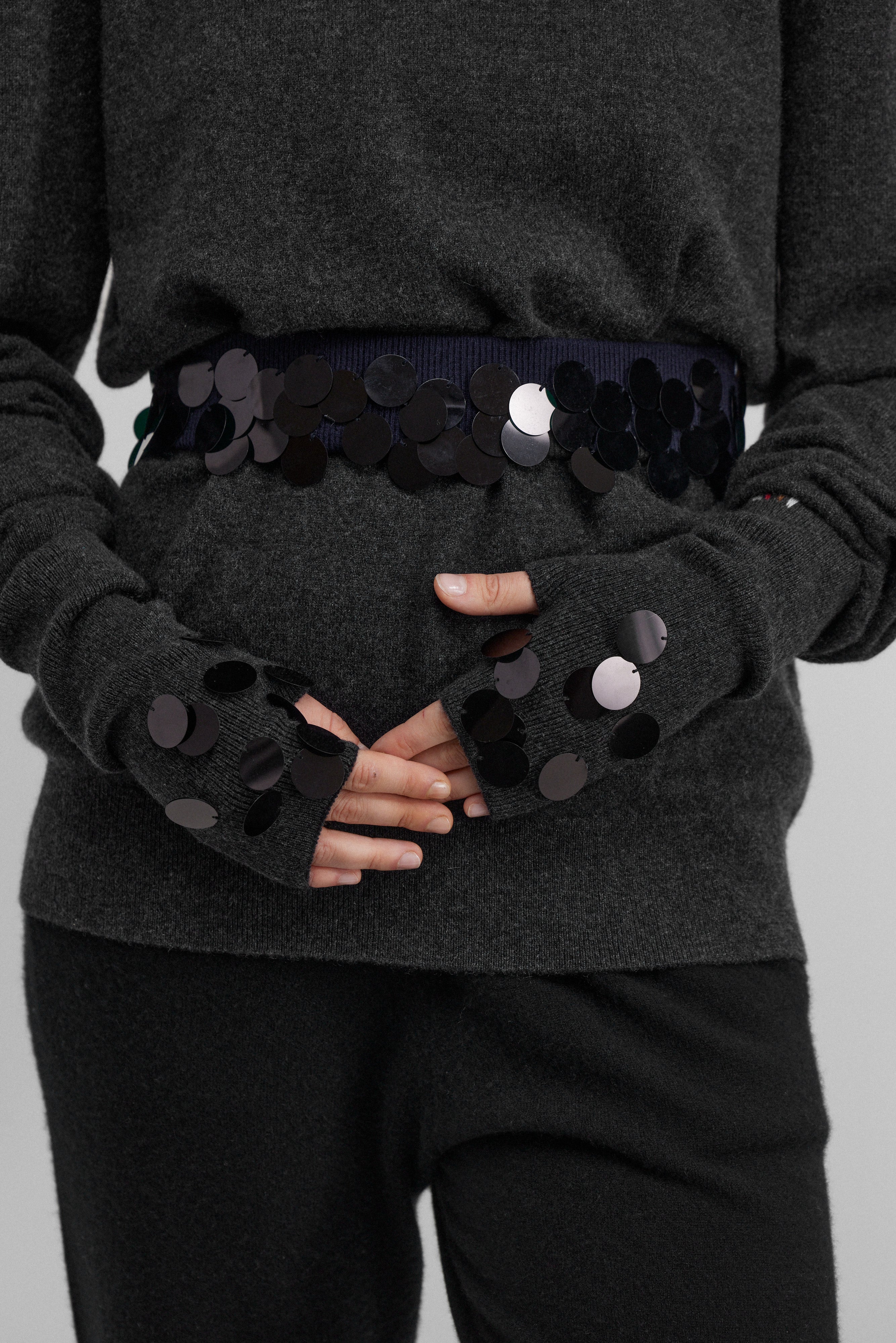 extreme cashmere ribbed belt dark blue – 389 rain – extreme cashmere x
