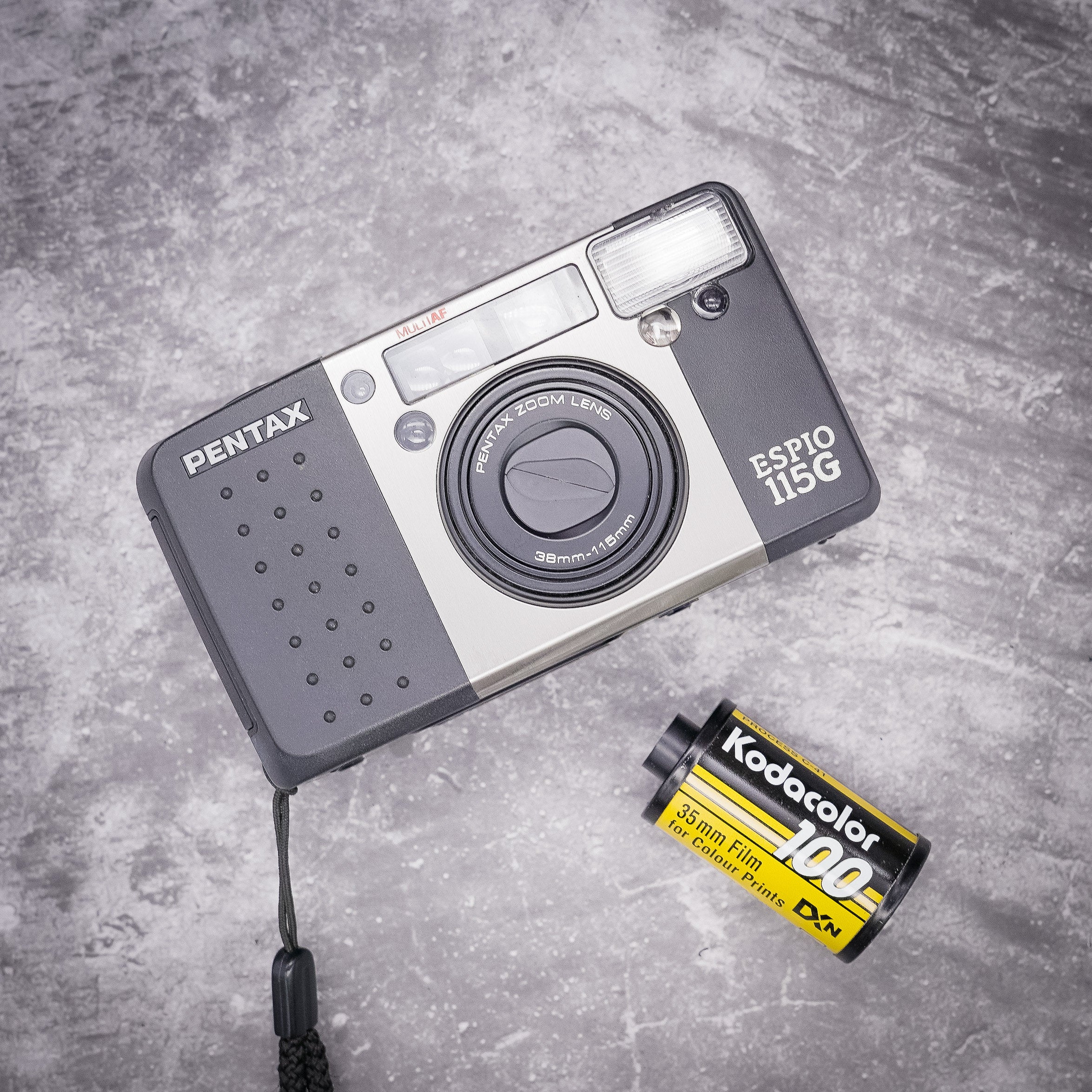 35mm Point & Shoot Film Camera Kit | Pentax Espio 115G + Roll Of