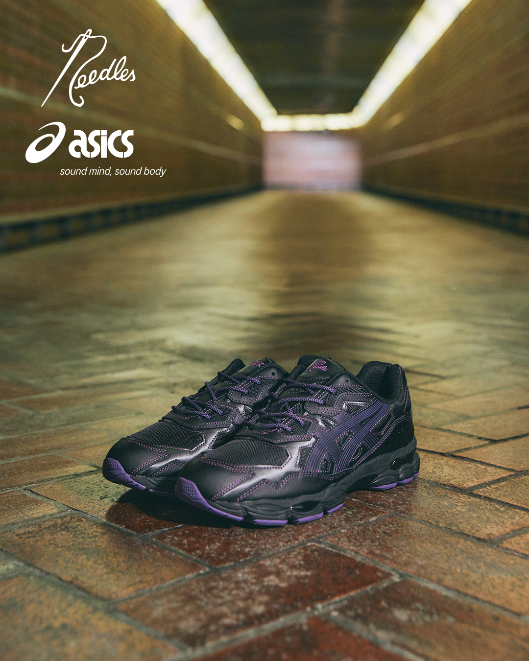 NEEDLES×ASICSのコラボレーションスニーカー 大人っぽくスポーティな