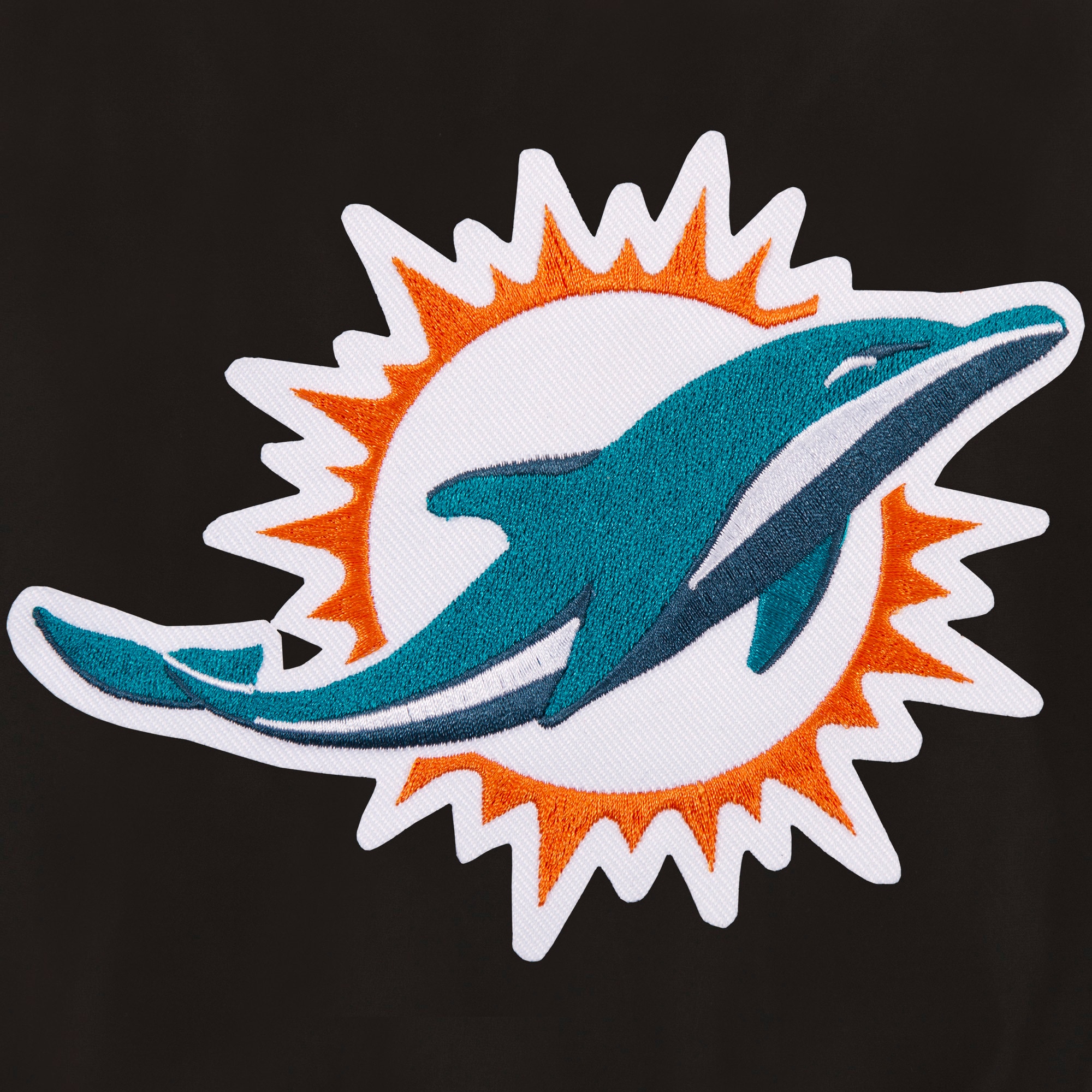 Men's NFL Pro Line by JH Design Black Miami Dolphins Full-Zip