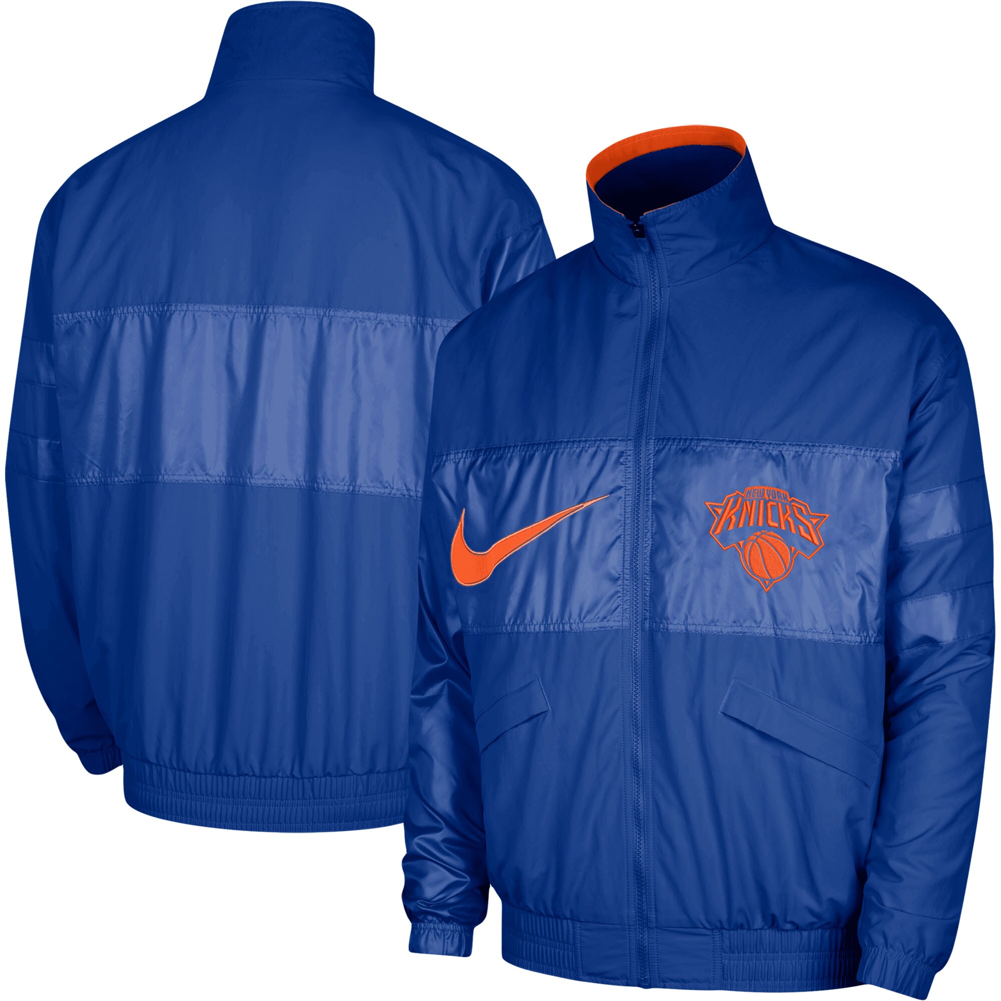 Men's New York Knicks Nike Blue Courtside Versus Capsule Full-Zip