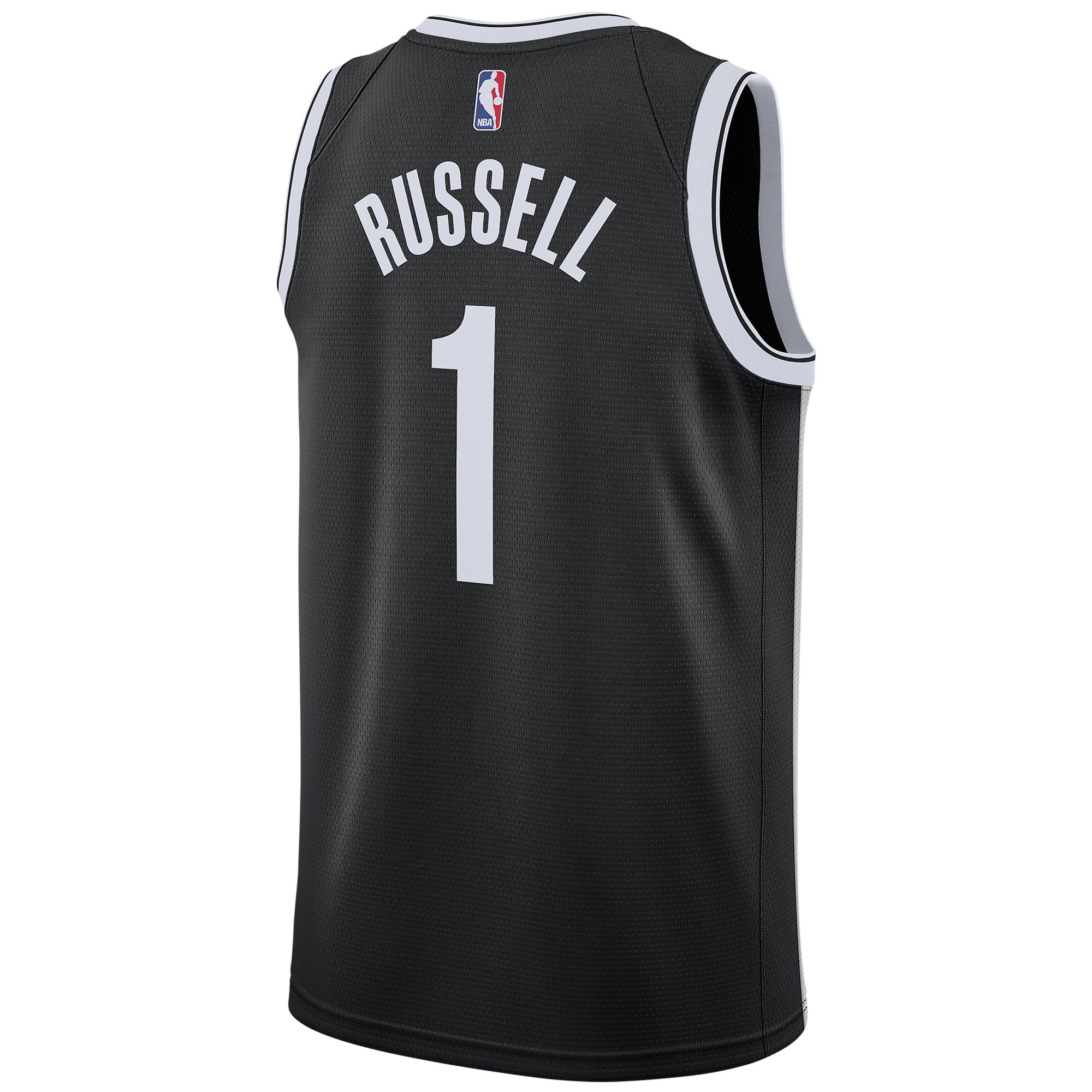 Men's Brooklyn Nets D'Angelo Russell Nike Black Swingman Jersey