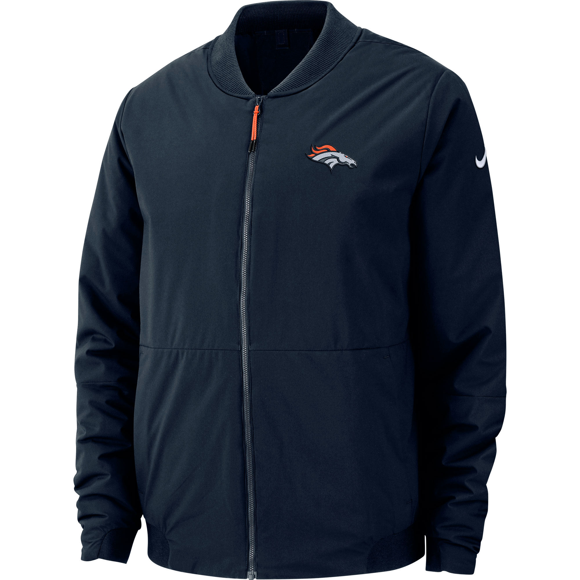 Men's Nike Navy Denver Broncos Sideline Bomber Full-Zip Jacket