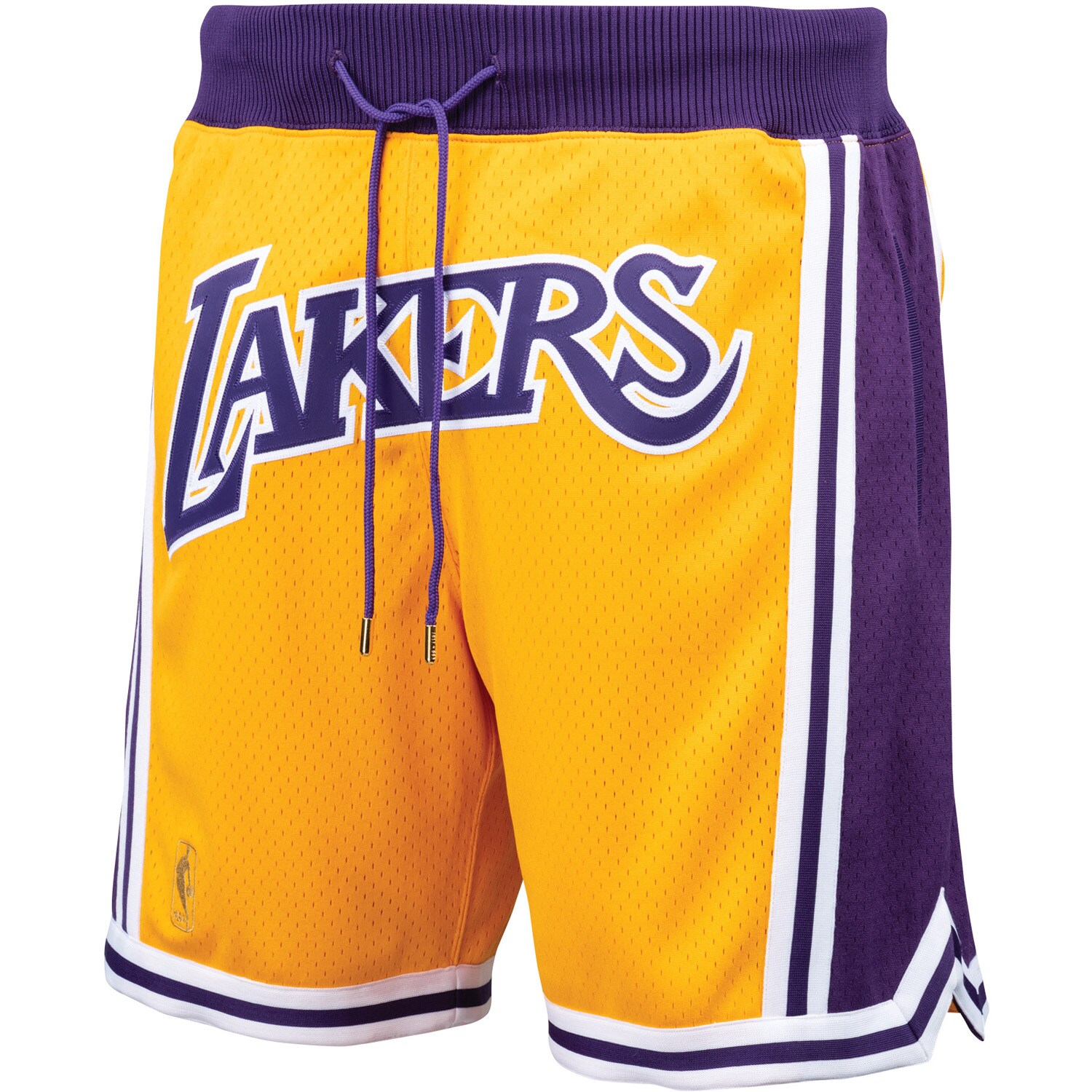 Men's Los Angeles Lakers Mitchell & Ness Gold 1996-97 Just Don Shorts