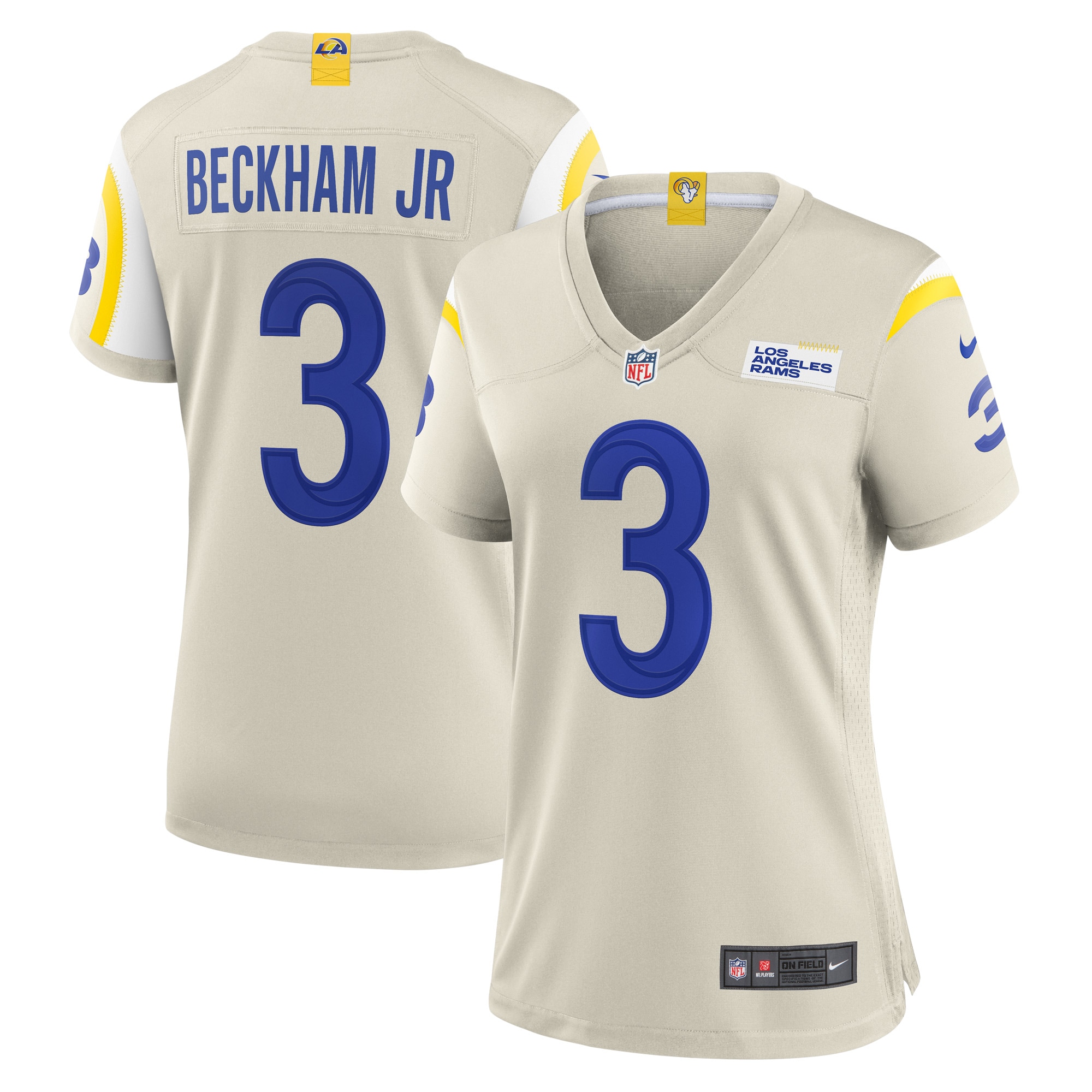 Women's Nike Odell Beckham Jr. Bone Los Angeles Rams Game Jersey
