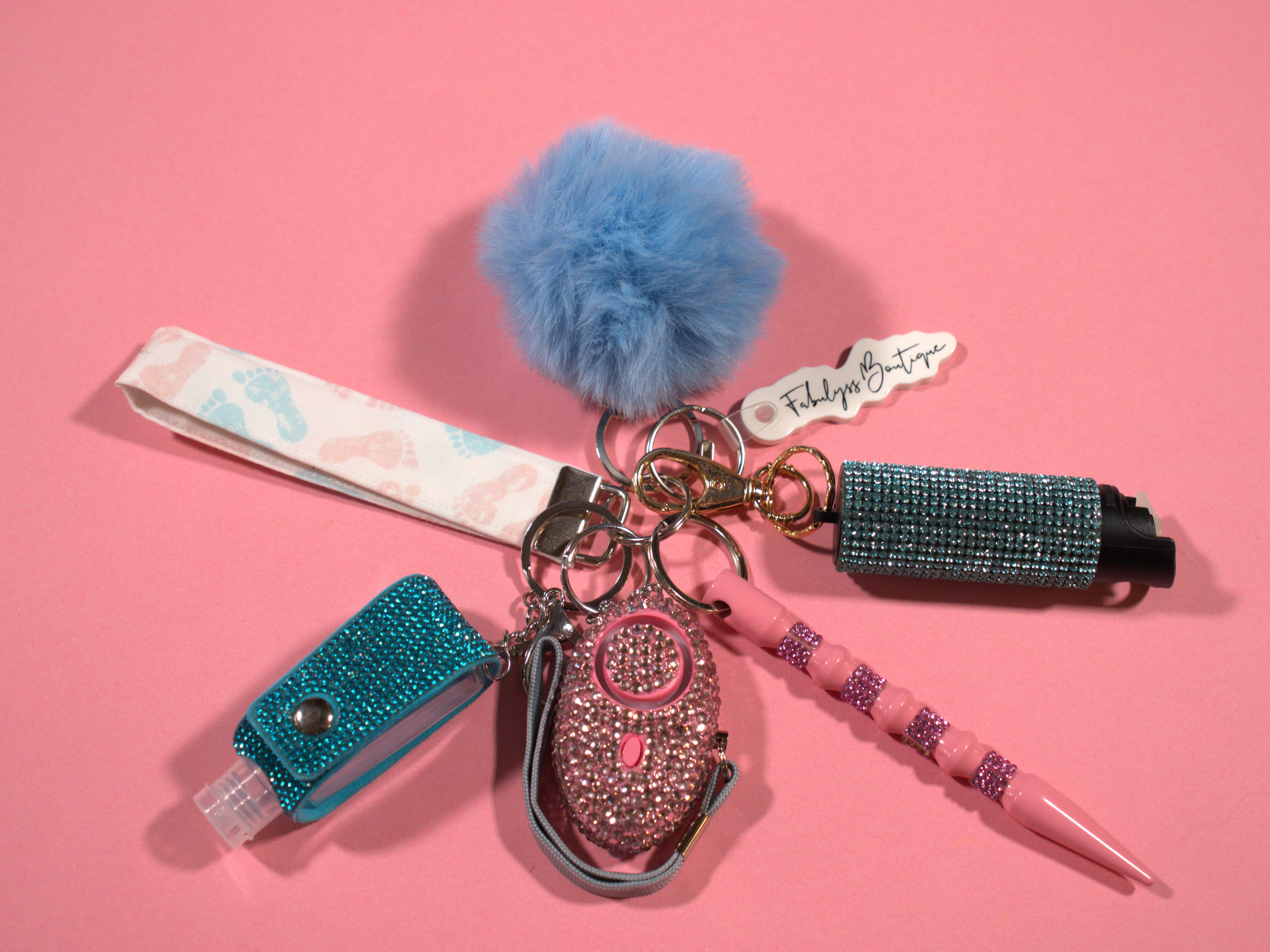 Rose Quartz Safety Keychain – Fabulyss Boutique