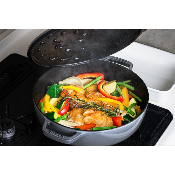 レンタル] STAUB ストウブ ブレイザー・ソテーパン ブラック 24cm 鋳物