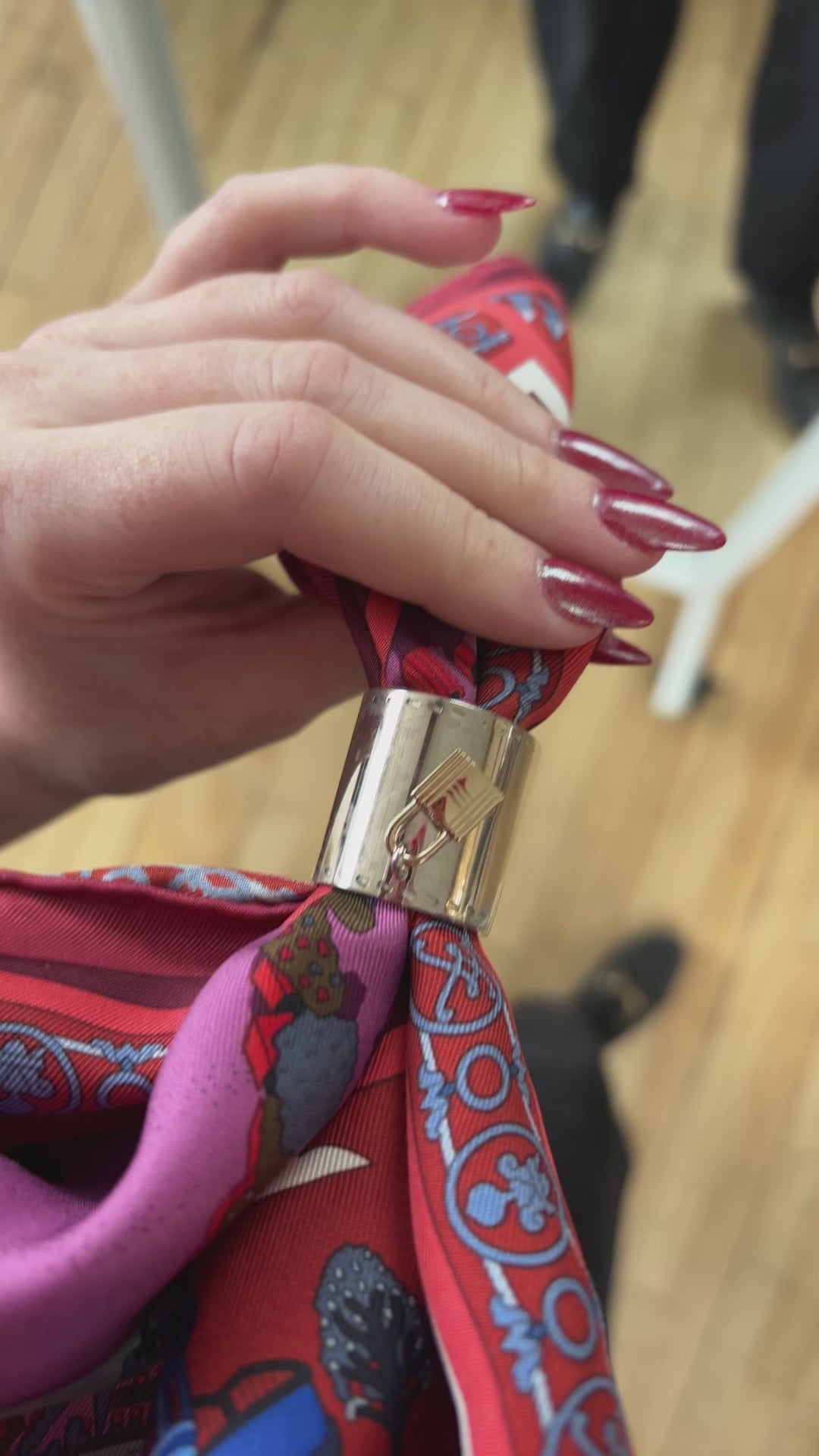 Hermes 'Cadena Charms Lock' Scarf Ring – Fashionably Yours