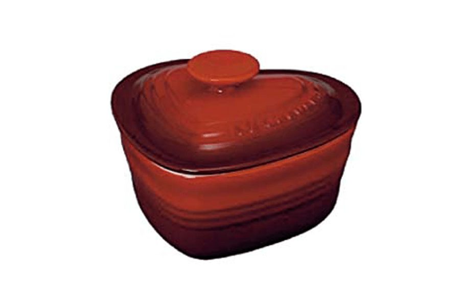 ル・クルーゼ ラムカン・ダムールS(フタ付) チェリーレッド 【ギフト