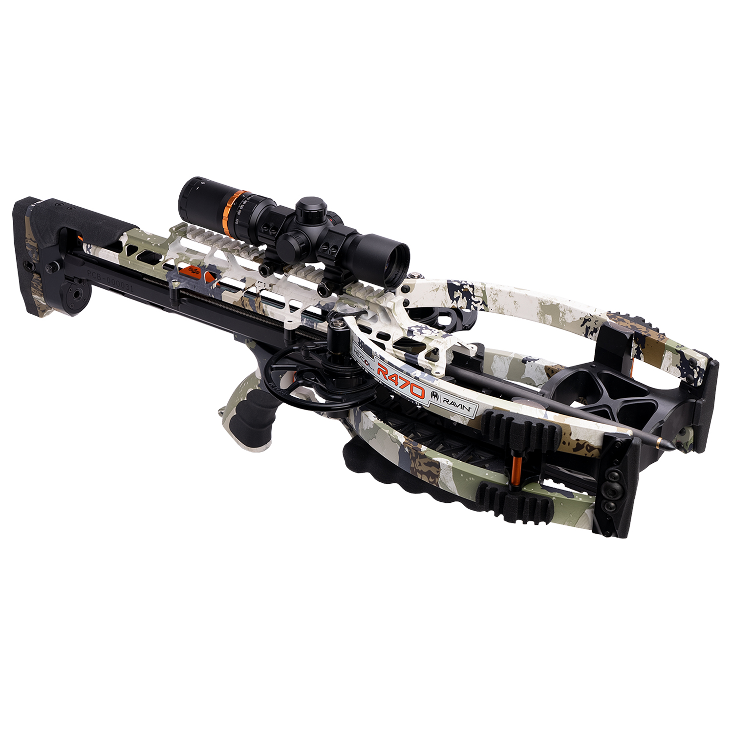 Ravin Crossbow R470 XK7 Camo 470fps Package -Free Hard Case, 6pk