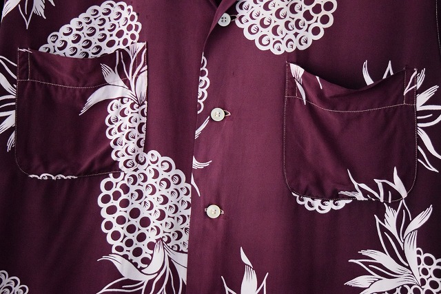 40's Duke Kahanamoku パイナップル柄アロハシャツ 40年代 50年代 DUKE