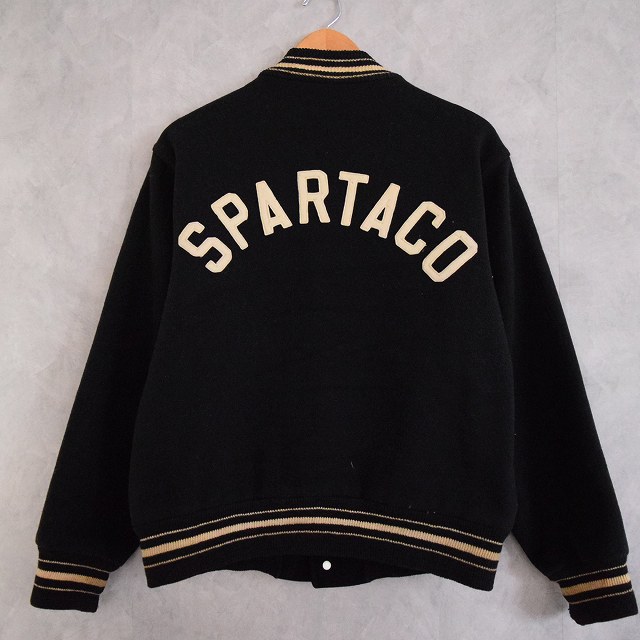 60's BLK×WHT チェーンステッチ Award Jacket60年代 スタジアム
