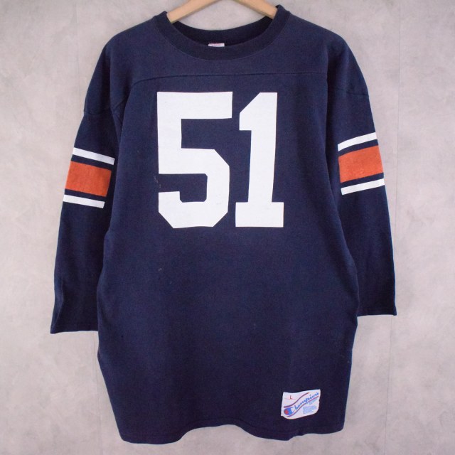 80年代 チャンピオン アメリカ製 長袖 ネイビー 紺 ナンバリング