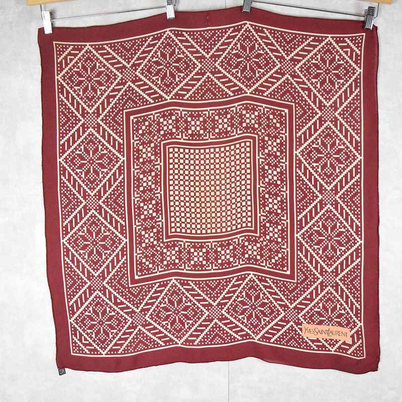 イブサンローラン イヴサンローラン ストール 絹 ハイブランド