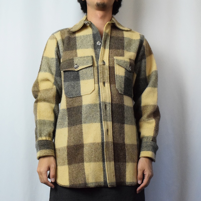 70年代 70s ウールリッチ ベージュ 長袖 │ヴィテージ古着屋Feeet 通販