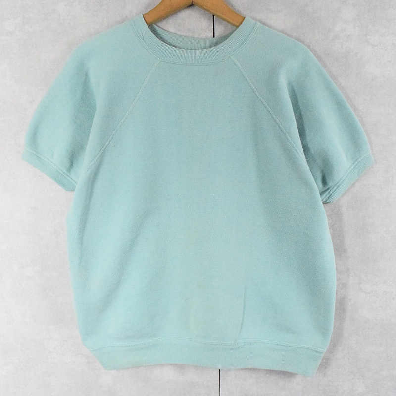 60s 60年代 水色 青 ライトブルー 半袖スウェット│ヴィンテージ古着屋