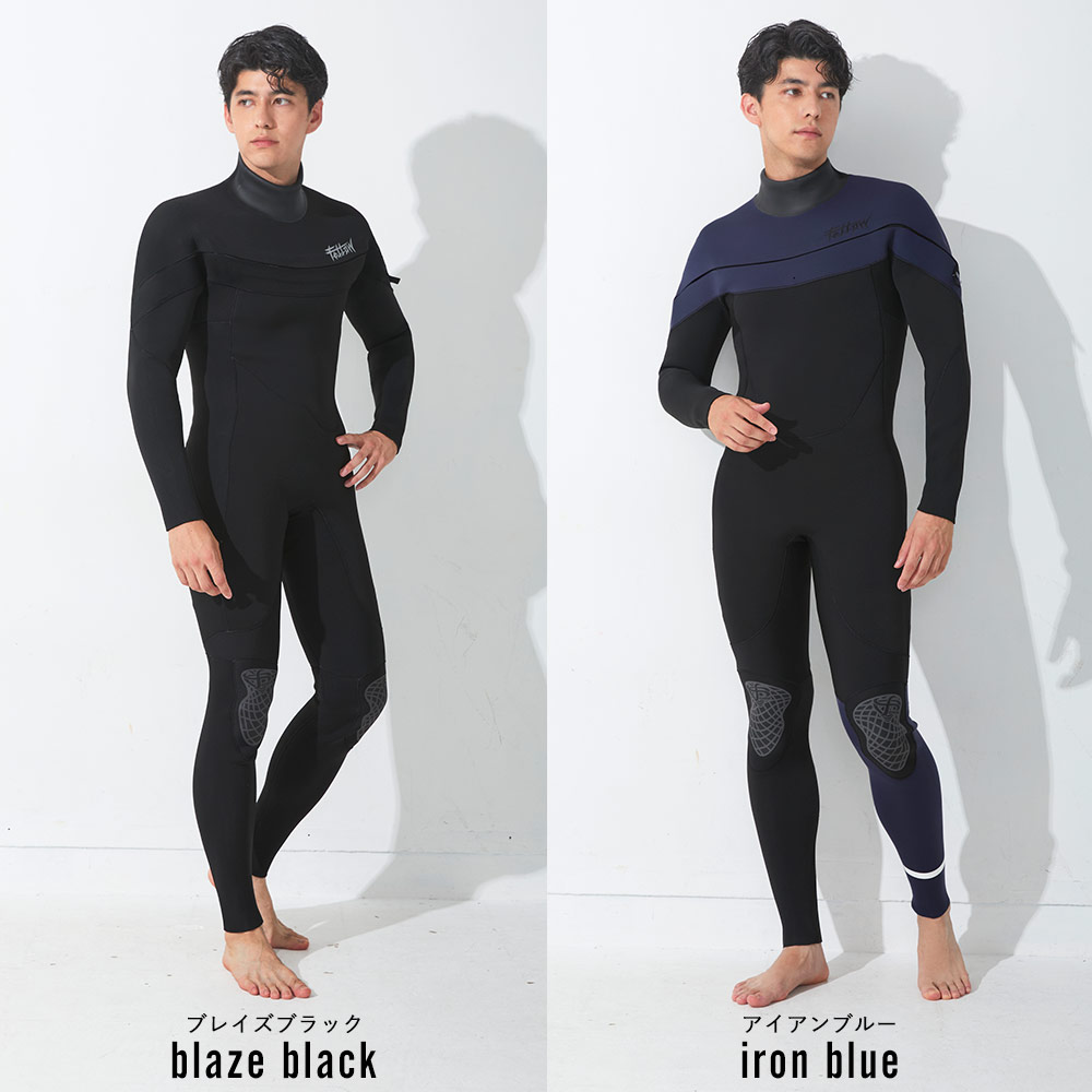 FELLOW メンズ ロングチェストジップ フルスーツ 3mm M～XXL 全2色