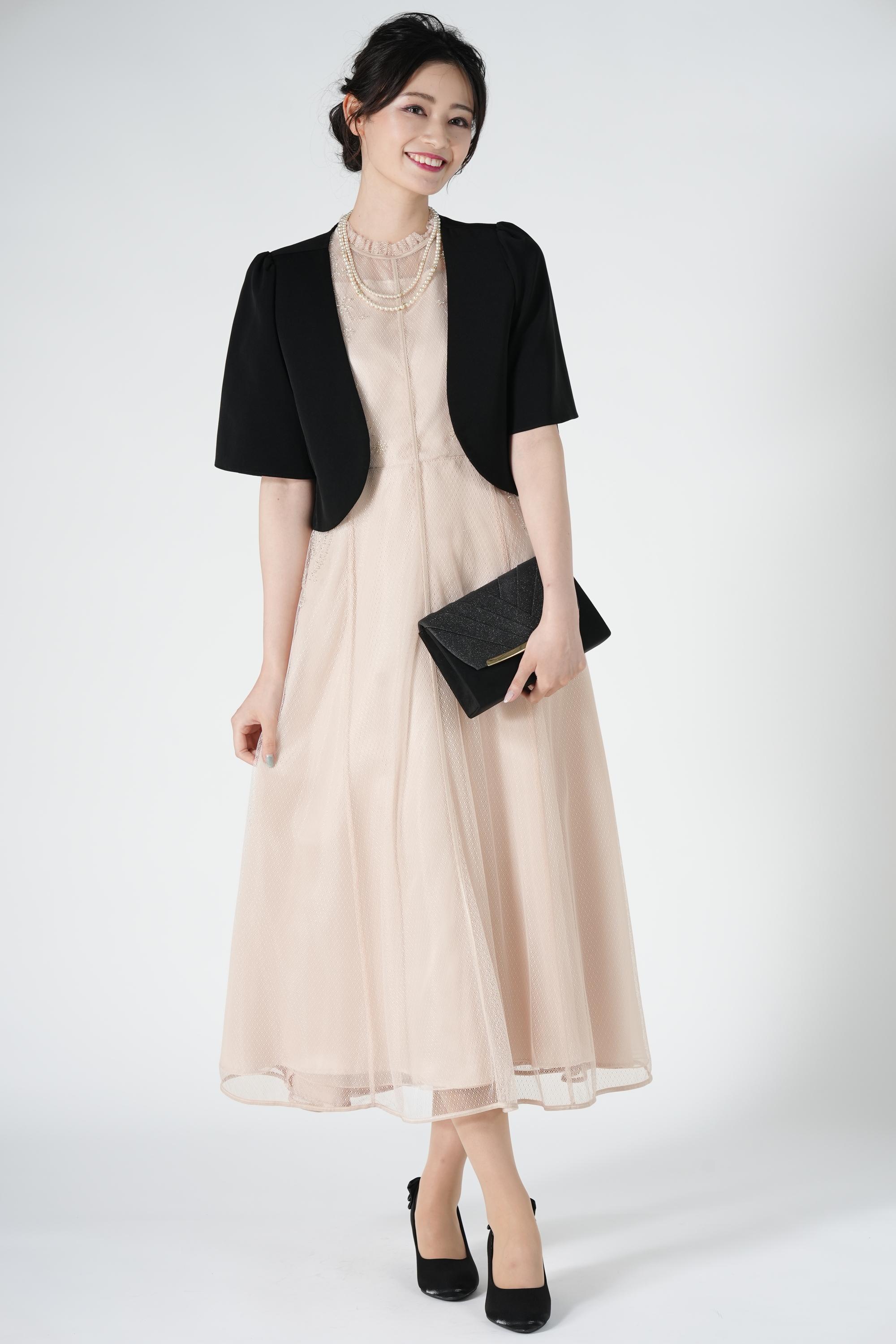 CELFORD ビーズ刺繍チュールベージュドレス (S) をレンタル - 結婚式