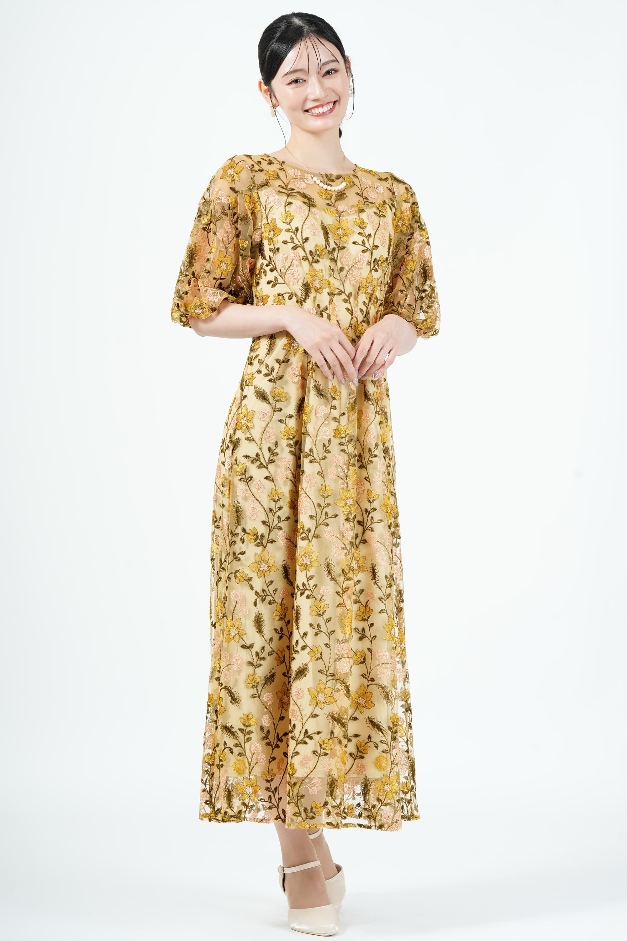 Dorry Doll ブルーミーフラワーイエロードレス (M) をレンタル - 結婚