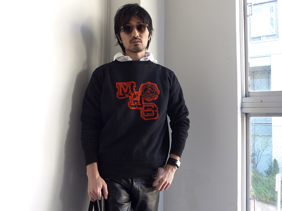 1950～60s Vintage Collage Sweat Black ヴィンテージカレッジ