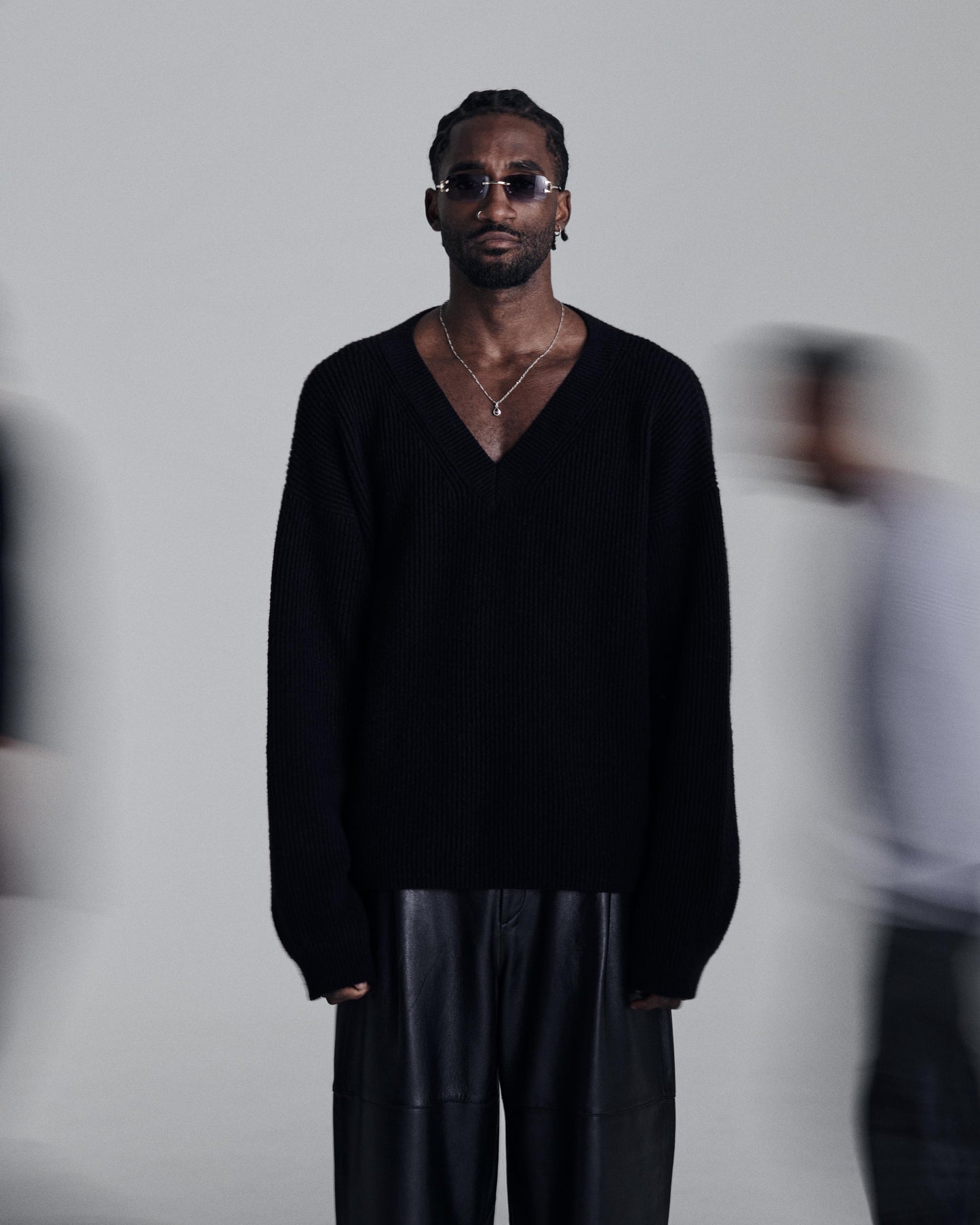 V-Neck Knit Sweater – Cozy Comfort | Final Draft Clo – finaldraftclo