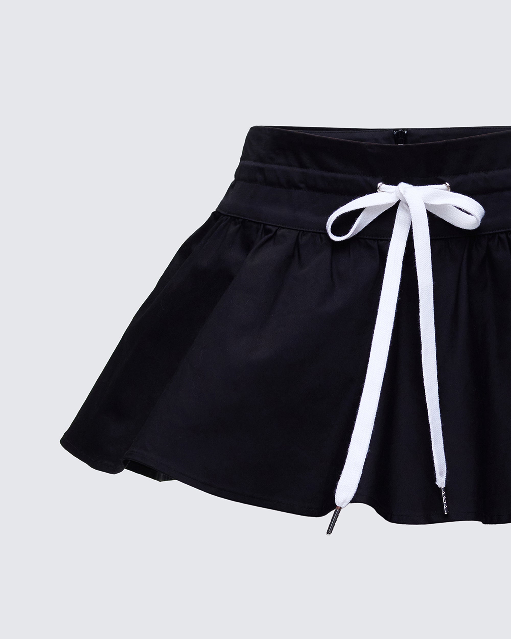 Kata Black Flounce Mini Skirt – FINESSE