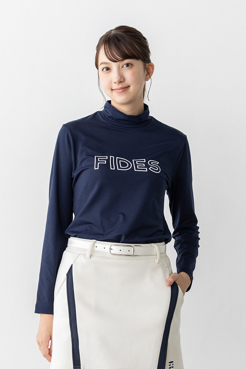 FIDES GOLF LOGO MOCK NECK L/S ネイビーM TOPS | FIDES GOLF