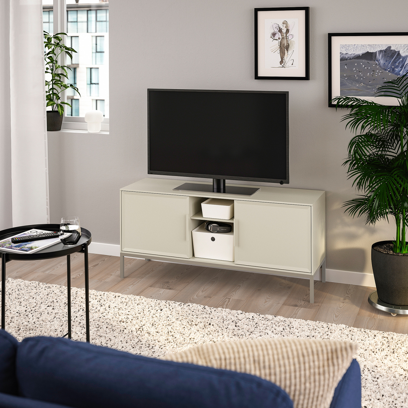 TULLSTORP TV bench beige - IKEA