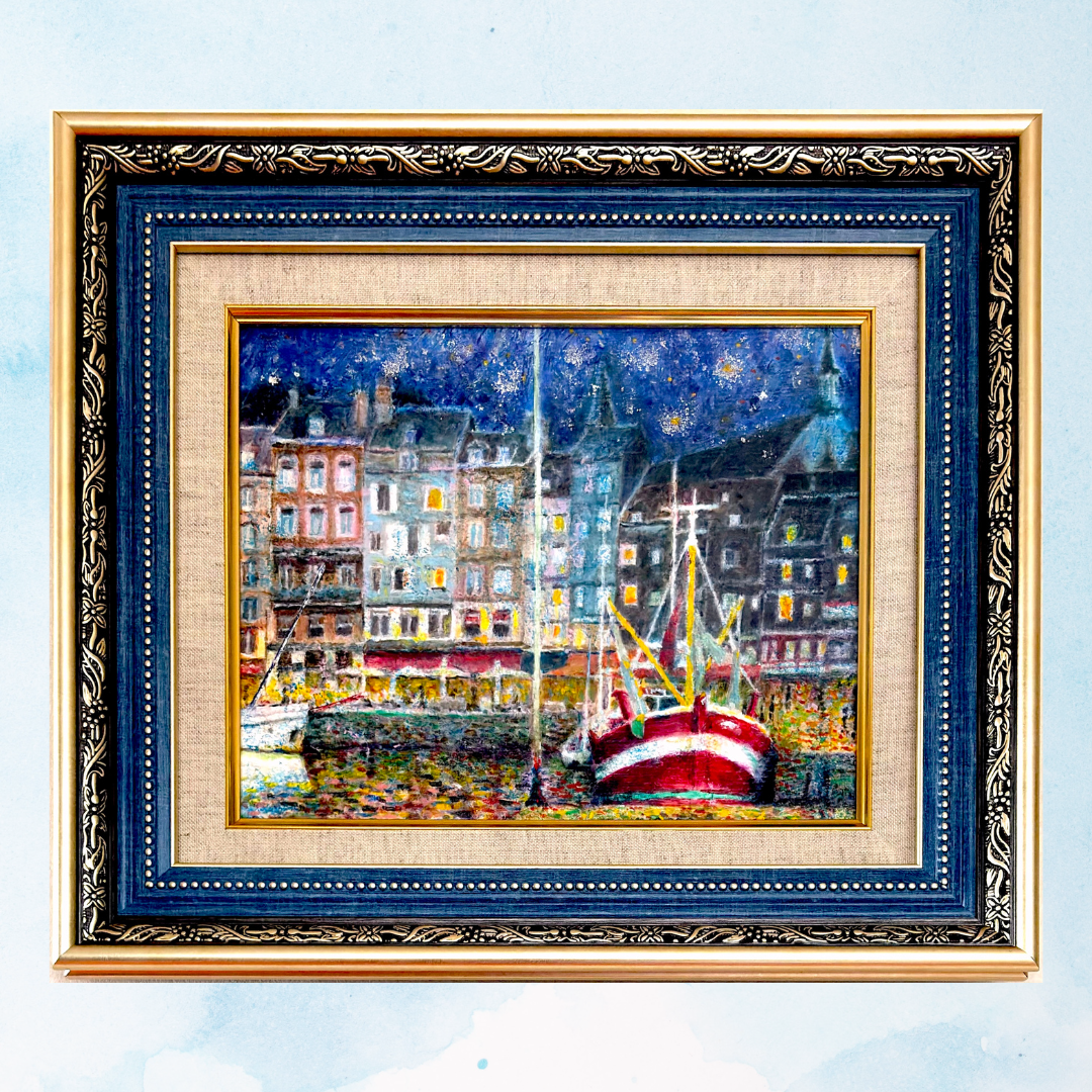 風景画「紅葉の山里」アクリル画 B2 額なし by 福家佳則 / Fukei-ART