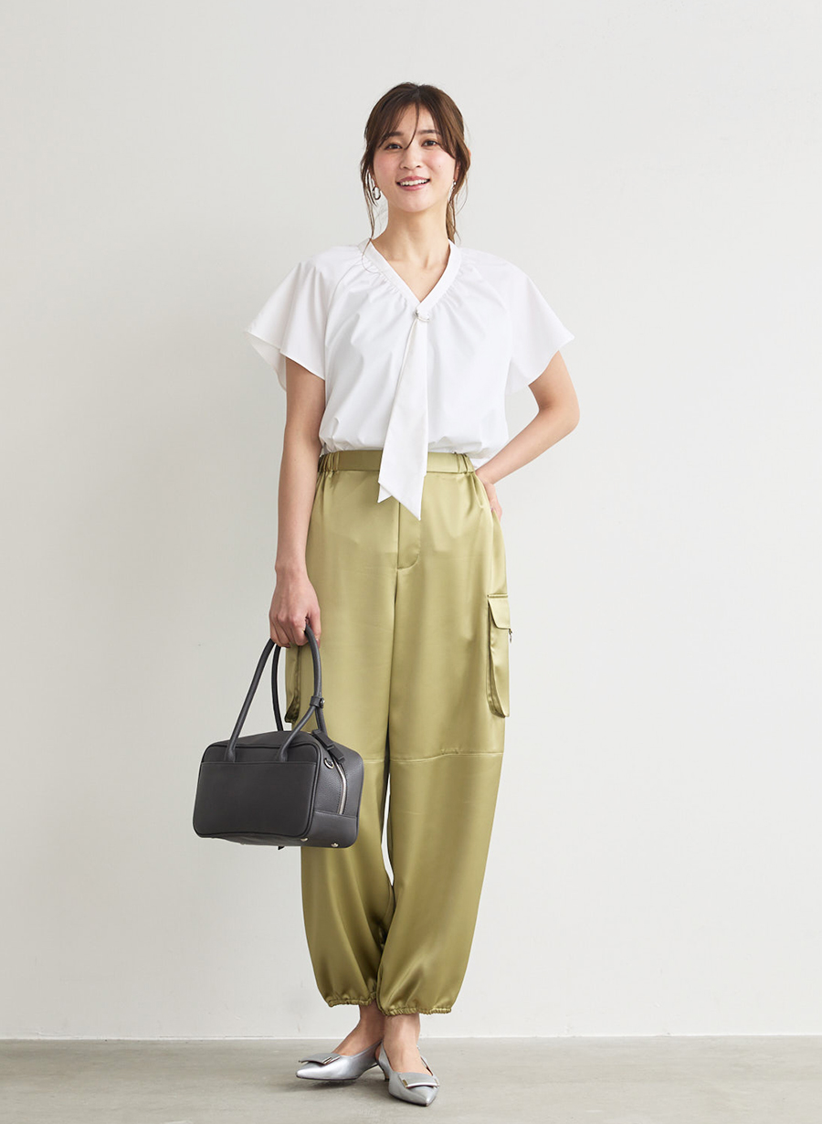 サテンカーゴギャザーパンツ｜LOUNIE（ルーニィ）公式サイト／公式