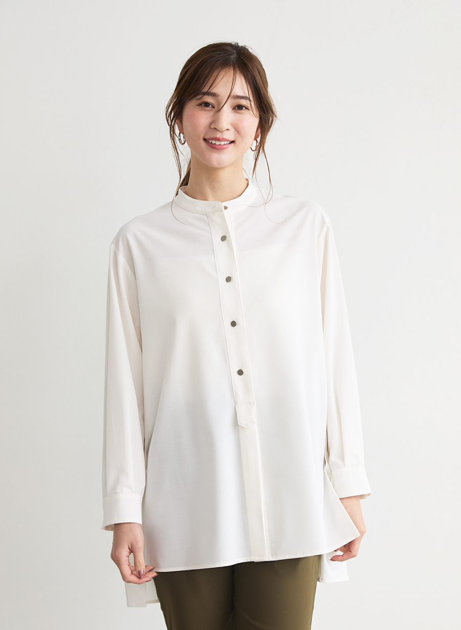 バンドカラーチュニックシャツ｜LOUNIE（ルーニィ）公式サイト／公式