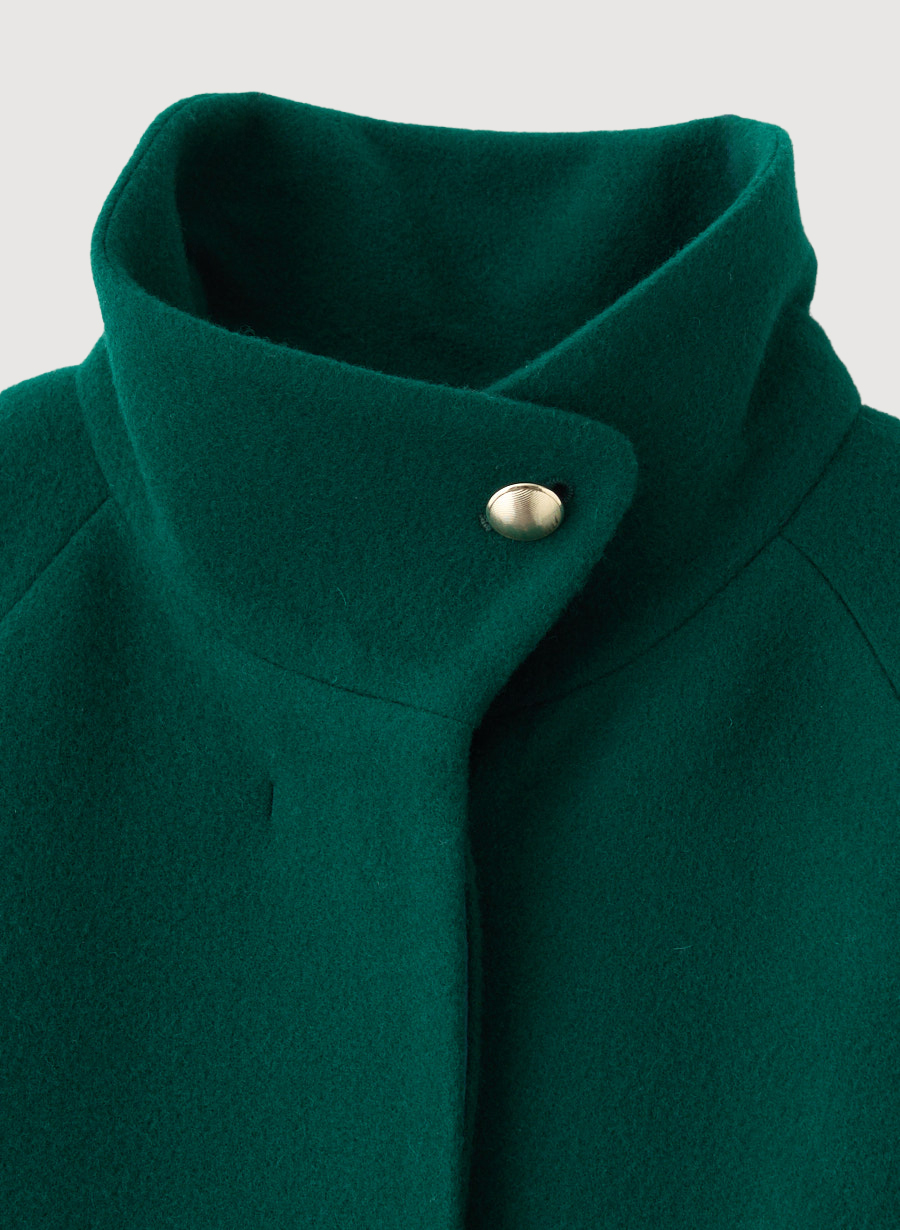 メリノウール＞スタンドカラーベルテットロングコート｜LOUNIE