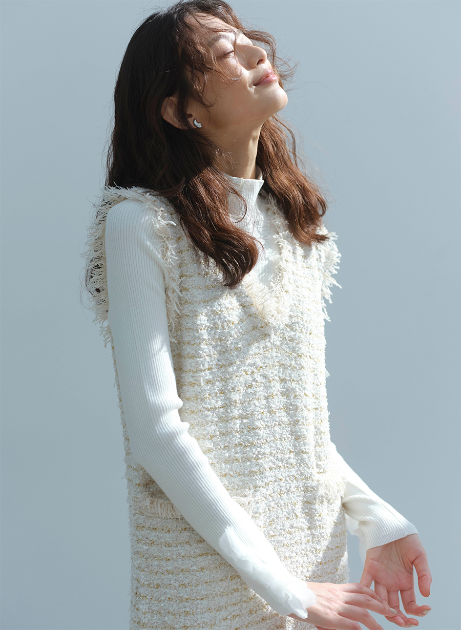 ツイード調ニットワンピース｜LOUNIE（ルーニィ）公式サイト／公式