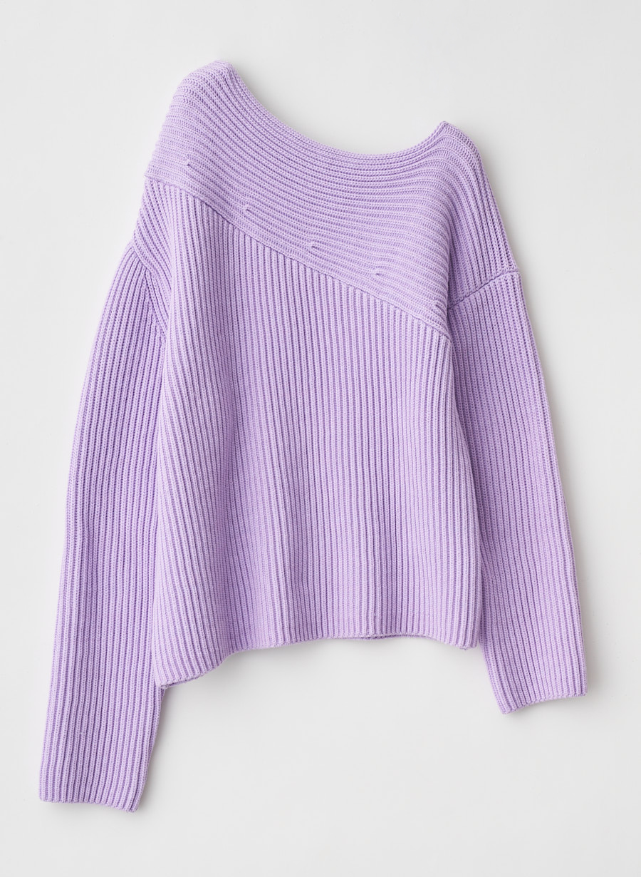 アシメネックリリーヤーンニットプルオーバー｜LOUNIE（ルーニィ）公式