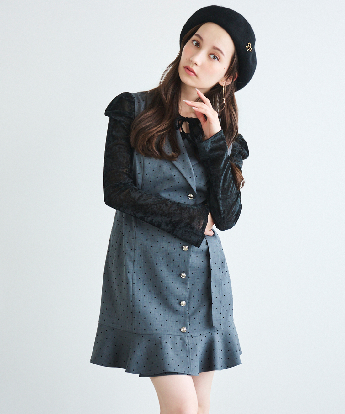 ヘムフレアジャケットミニワンピース｜PETAL ONLINE（ペタルオンライン）