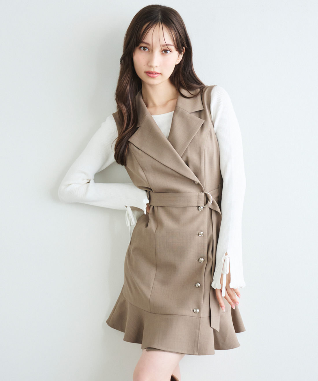 ヘムフレアジャケットミニワンピース｜PETAL ONLINE（ペタルオンライン）