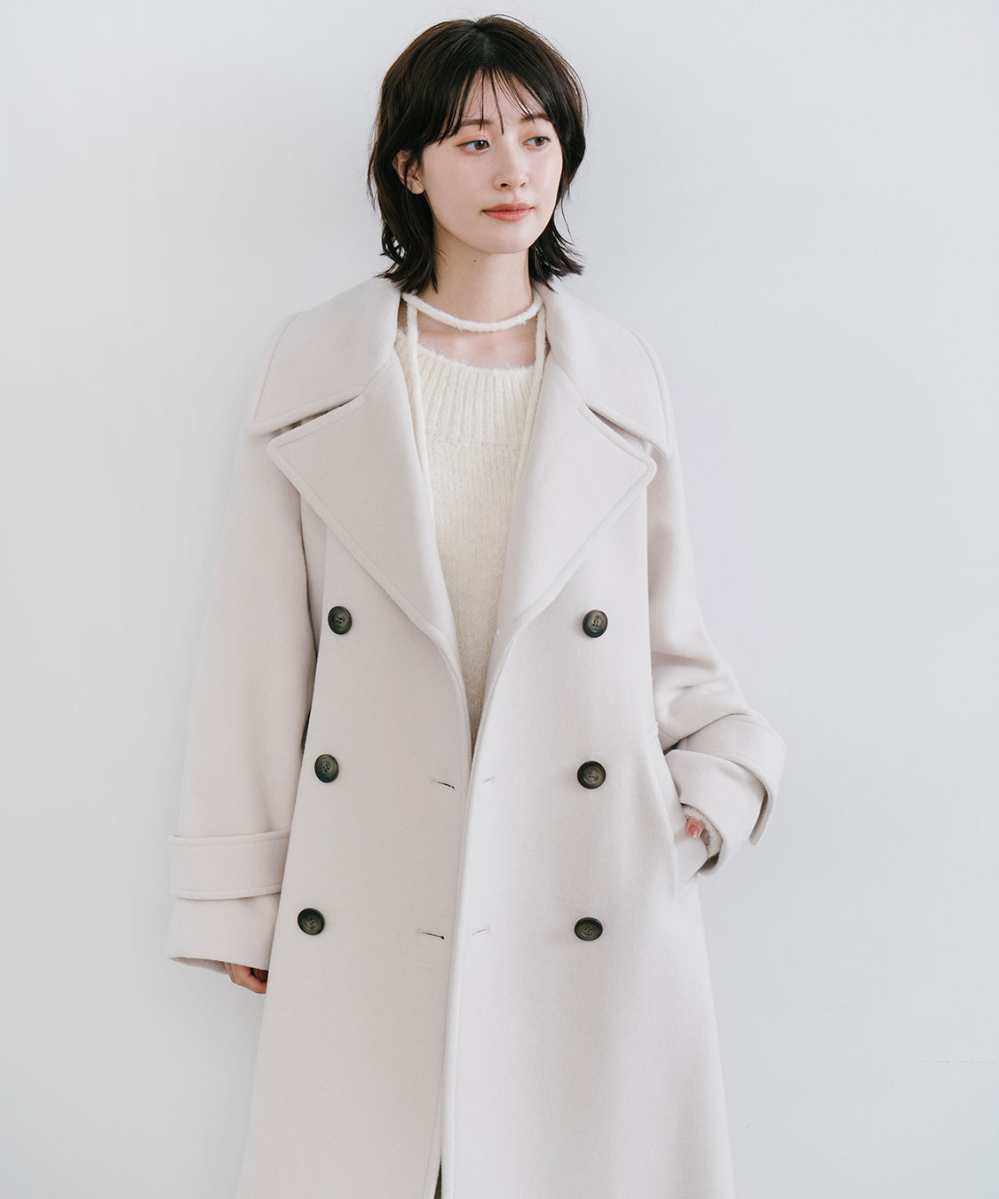 ビッグカラーロングトレンチコート｜PETAL ONLINE（ペタルオンライン）