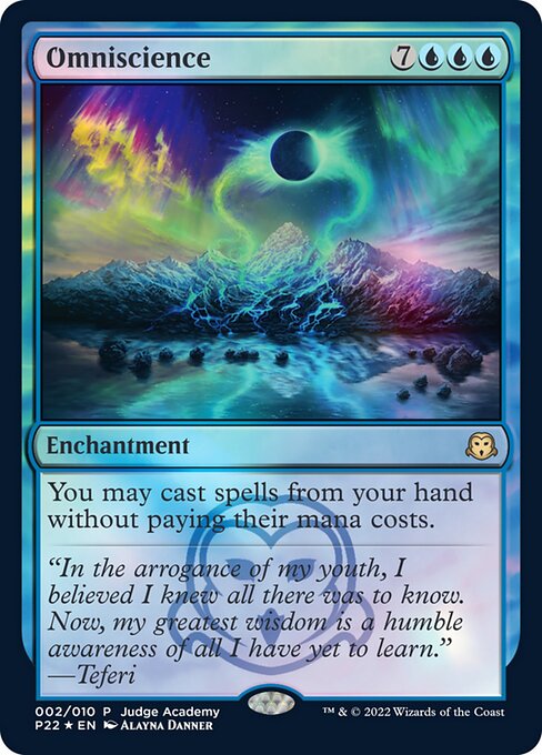 Foil】《全知/Omniscience》[ジャッジ褒賞] 青 | 日本最大級 MTG通販