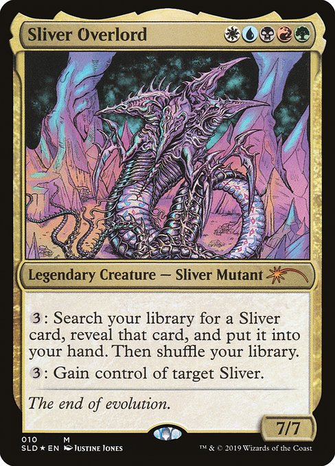 Foil】(010)《スリヴァーの首領/Sliver Overlord》[SLD] 金R | 日本