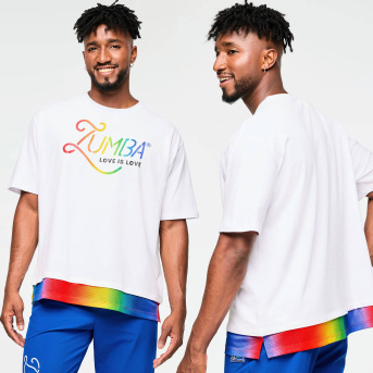 Zumba Men's Crew Neck Tee With Double Layered Hem <Wear It Out