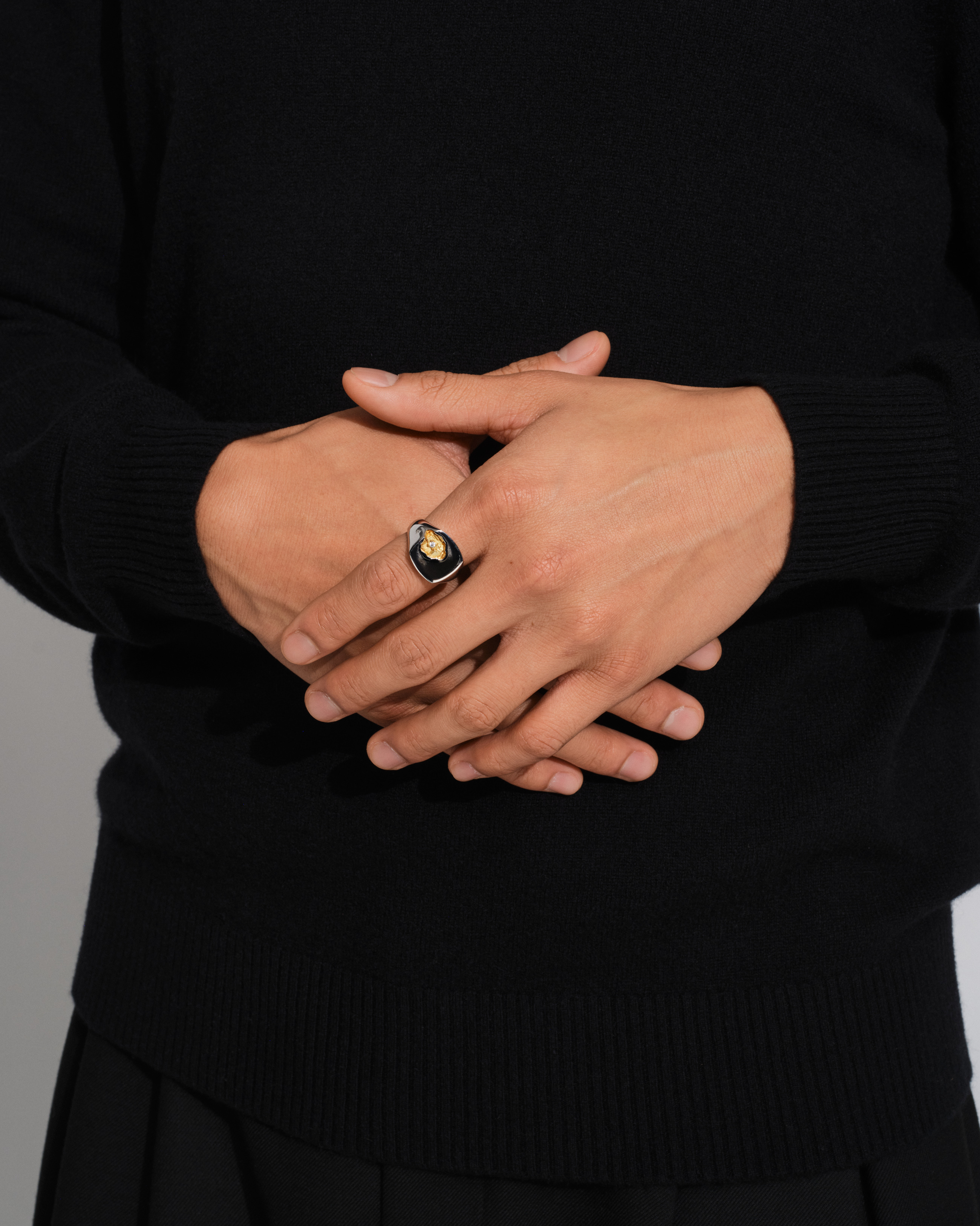 Mined Ring Large Diamond - Tom Wood Project Official Online Store