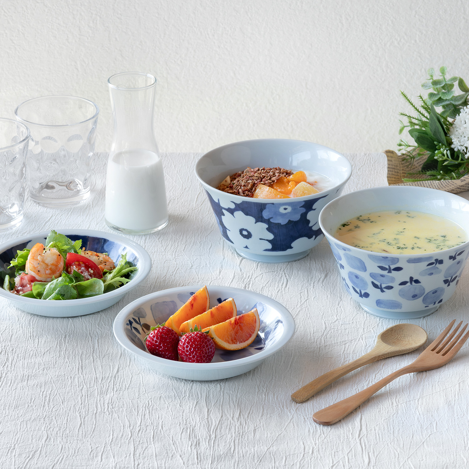Price Gift｜藍花 取皿お好み丼ペア｜西海陶器 | SAIKAI B-SHOP｜西海