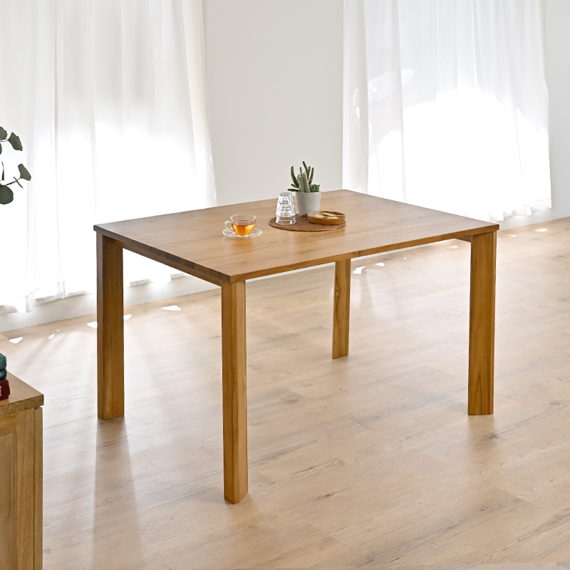 T332WX チーク無垢材 ダイニングテーブル 幅120cm | 【SR-net