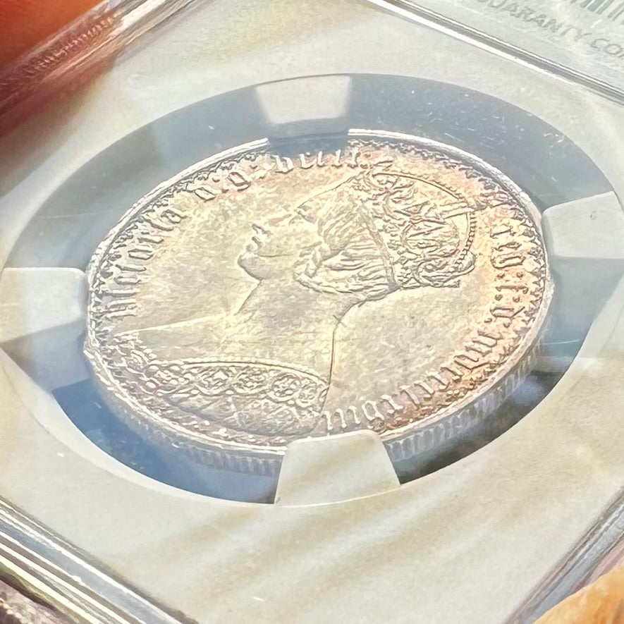 SOLD】1868年 英国🇬🇧 ヴィクトリア女王 ゴシック フローリン銀貨 NGC