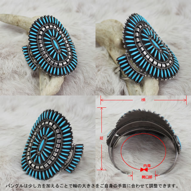 インディアン ジュエリー バングル ネイティブ アメリカン ズニ族