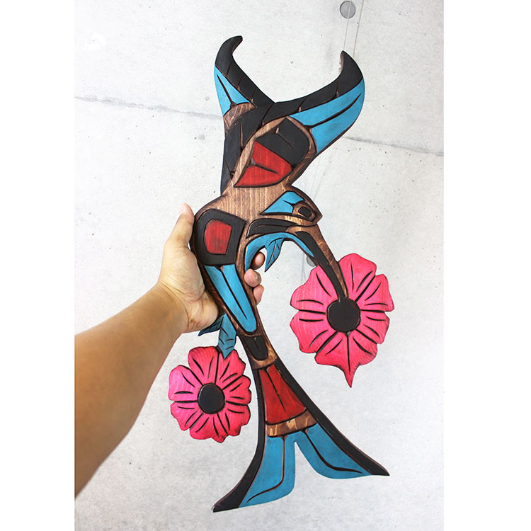 木彫刻 カービング タペストリー 壁掛け トーテムポールカナダ 先住民