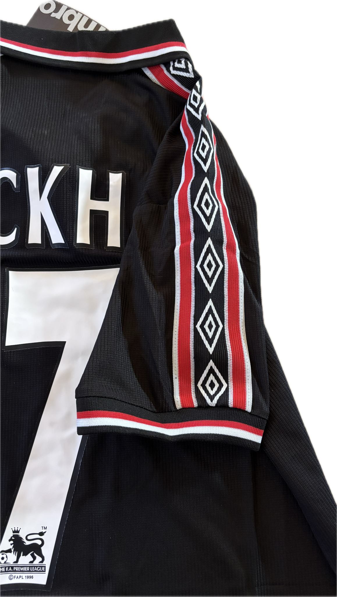 Vintage David Beckham #7 Manchester United 98/99 Umbro Black Short