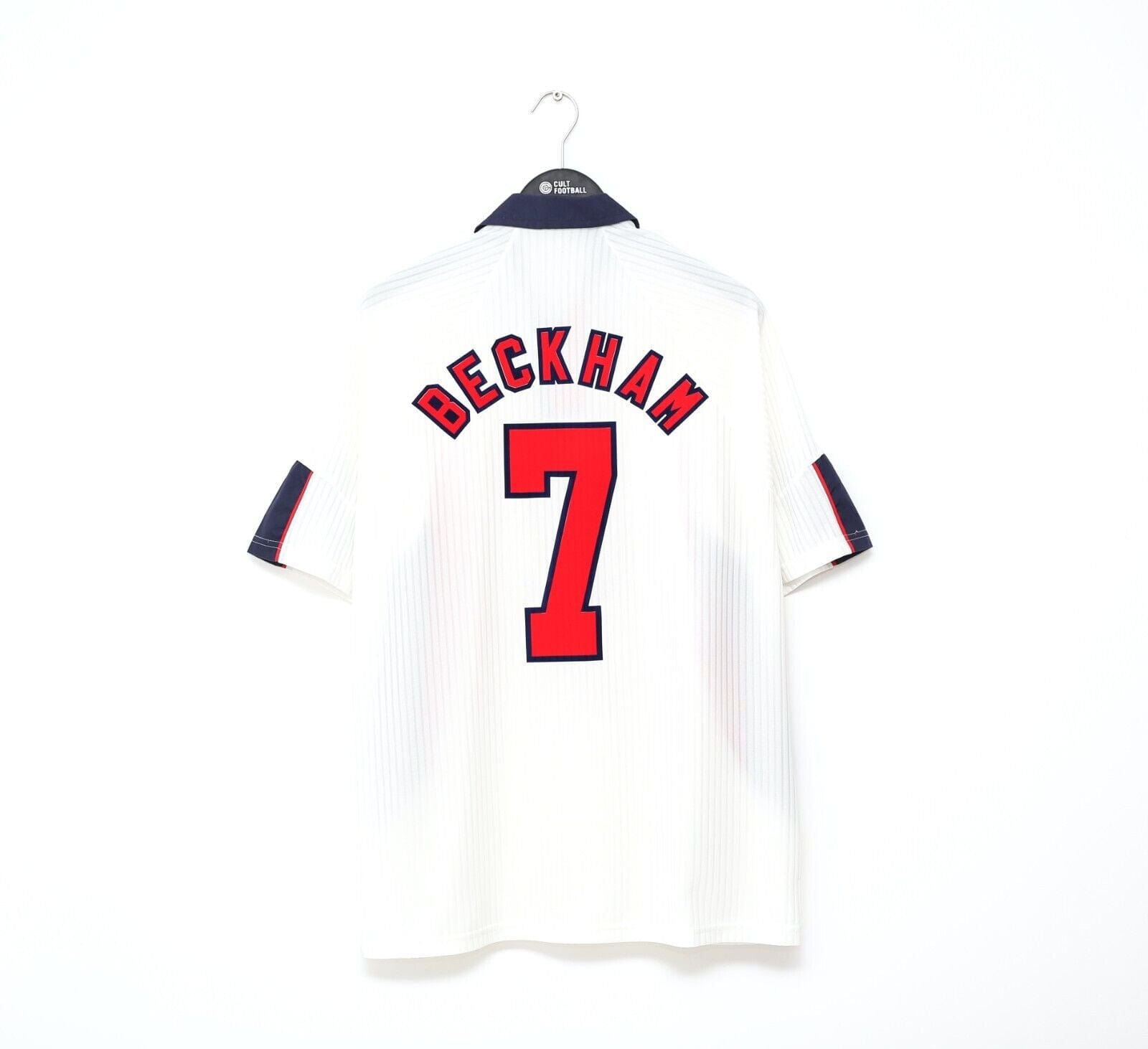 1997/99 BECKHAM #7 England Vintage Umbro Home Football Shirt (XL