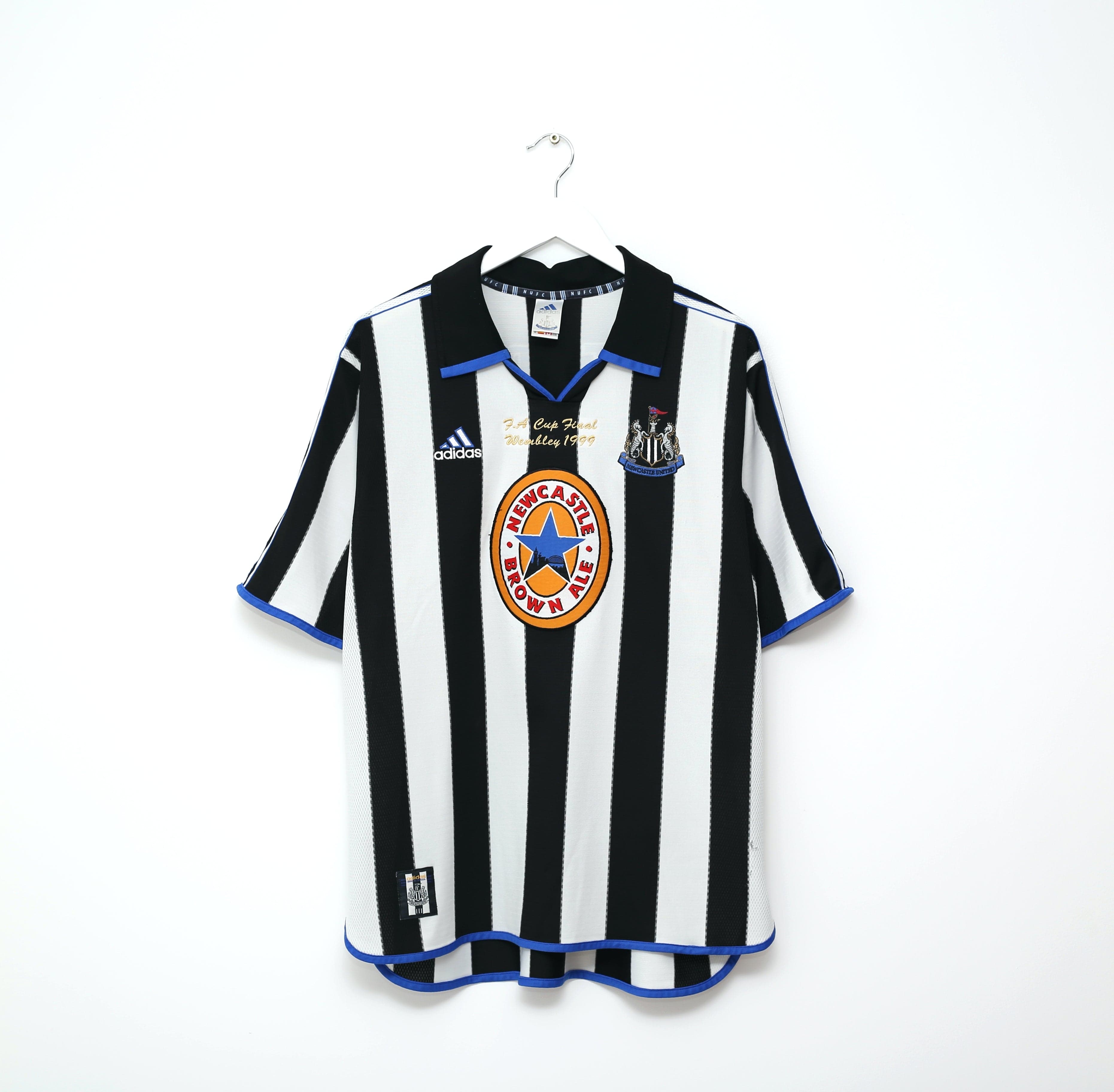 1999 SHEARER #9 Newcastle United Vintage adidas FA CUP FINAL