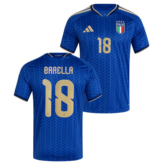 イタリア代表 2026 ホーム 半袖 ユニフォーム No.18 バレッラ【adidas